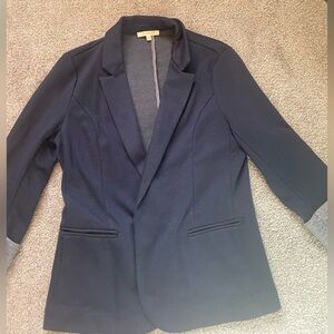 Dark blue blazer cotton top